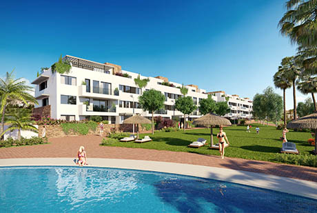 Nye off plan Leiligheter til salg La Cala de Mijas swimming pool